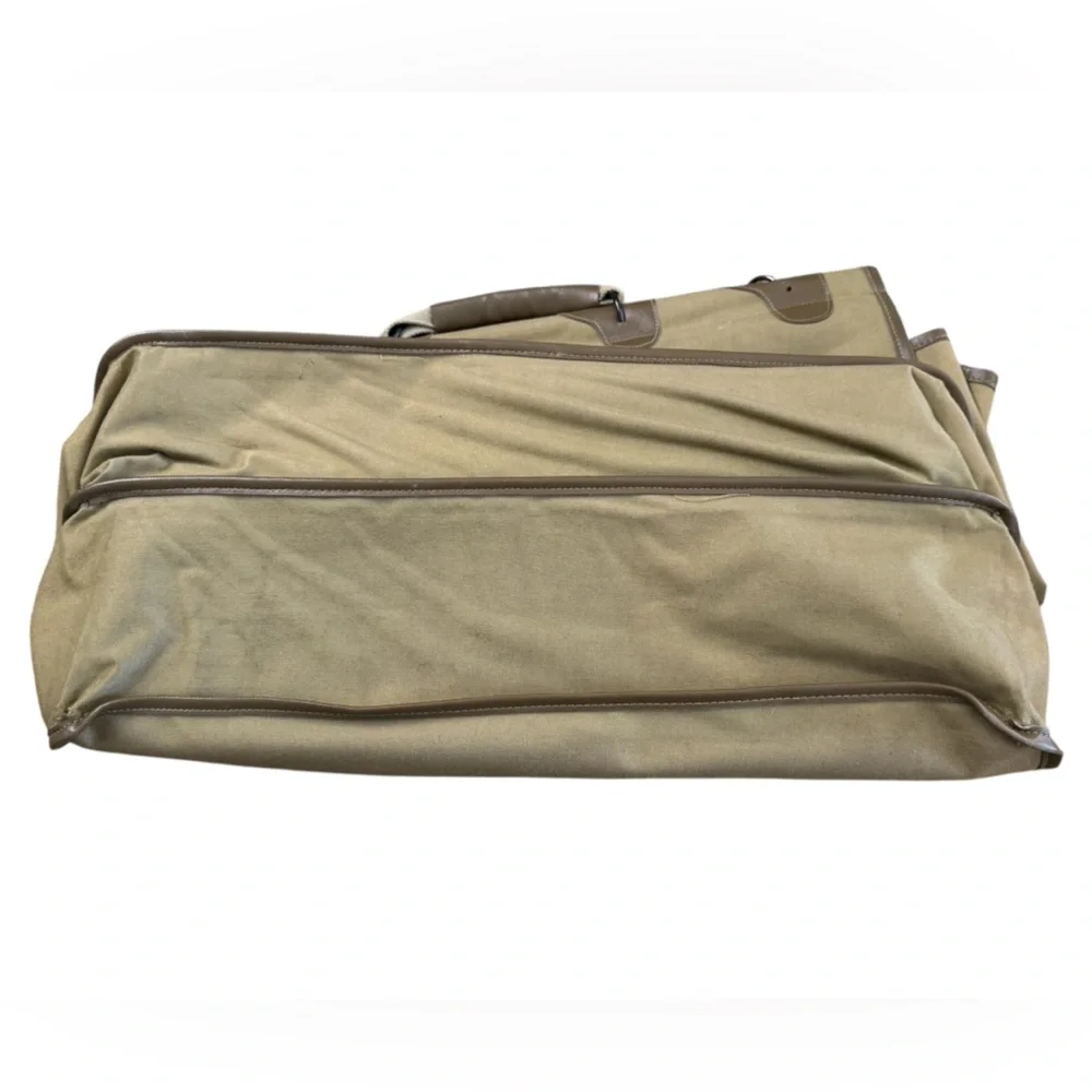 Khaki Brown Canvas Vintage Calvin Klein Overnighter Weekender Travel Bag RARE